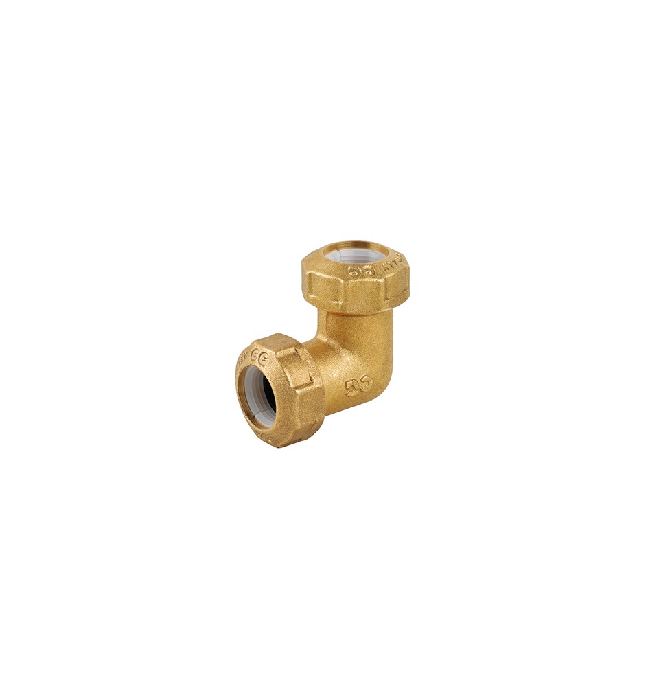 GOMITO DOPPIO IN OTTONE PER TUBO PE 40x40