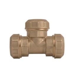 RACCORDO A TEE DOPPIO OTTONE ITAP Diam. 25