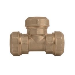 RACCORDO A TEE DOPPIO OTTONE ITAP Diam. 32