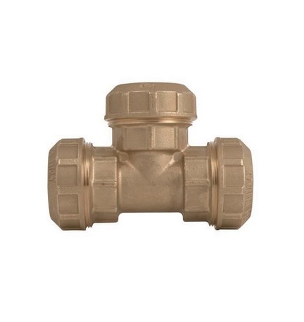 RACCORDO A TEE DOPPIO OTTONE ITAP Diam. 40