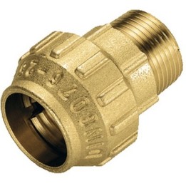 RACCORDO DIRITTO MASCHIO IN OTTONE TIEMME 1"1/4 x 40