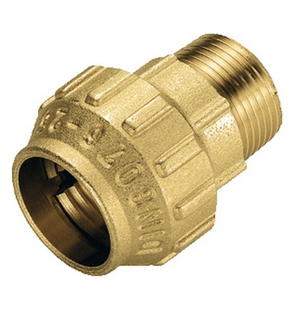 RACCORDO DIRITTO MASCHIO IN OTTONE TIEMME 1"1/4 x 40