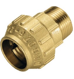 RACCORDO DIRITTO MASCHIO IN OTTONE TIEMME 1" 1/2 x 50