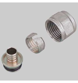 ADATTATORE TUBO PLASTICA CON CALOTTA - 15 x 2,5