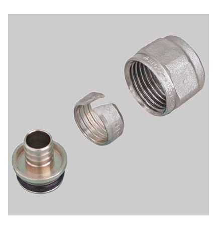 ADATTATORE TUBO PLASTICA CON CALOTTA - 15 x 2,5