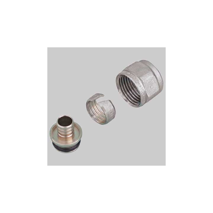 ADATTATORE TUBO PLASTICA CON CALOTTA - 15 x 2,5