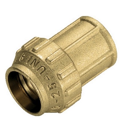 RACCORDO DIRITTO FEMMINA IN OTTONE TIEMME 3/4" x 25