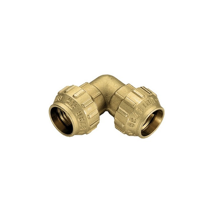 RACCORDO CURVO DOPPIO IN OTTONE TIEMME Diam. 20