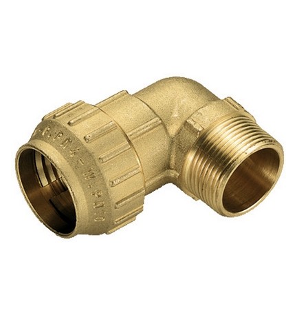 RACCORDO CURVO MASCHIO IN OTTONE TIEMME 1"1/2 x 50