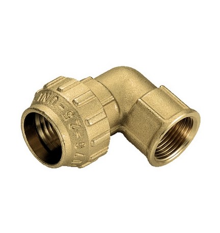 RACCORDO CURVO FEMMINA IN OTTONE TIEMME 1"1/4 x 40