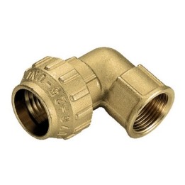 RACCORDO CURVO FEMMINA IN OTTONE TIEMME 1"1/2 x 50