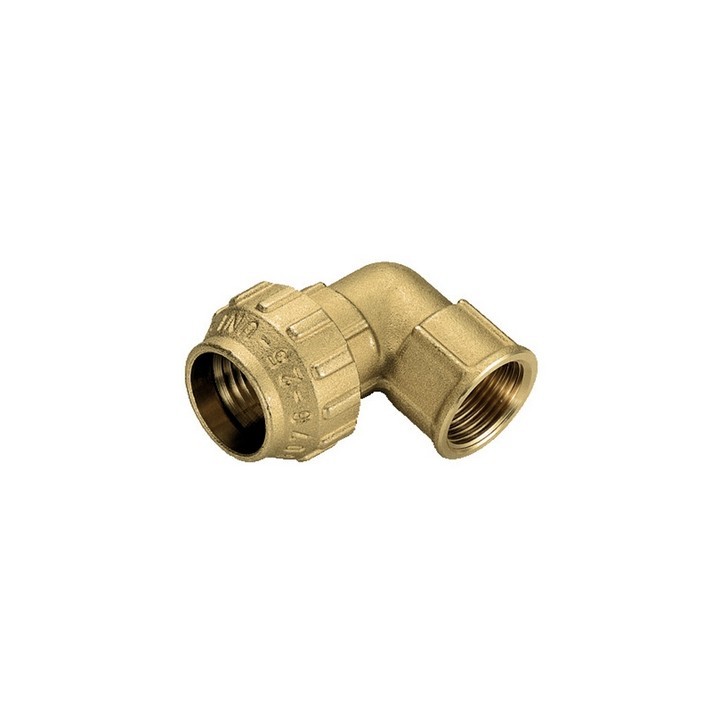 RACCORDO CURVO FEMMINA IN OTTONE TIEMME 1"1/2 x 50