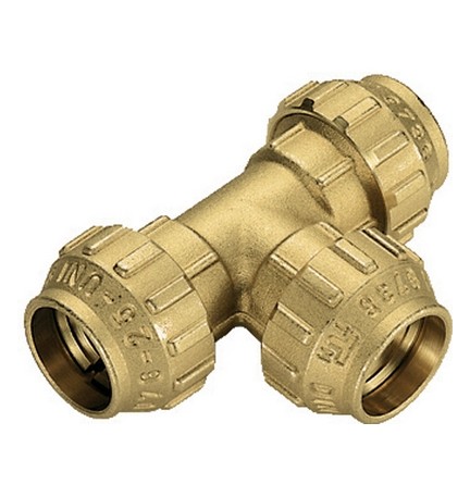 RACCORDO A TEE IN OTTONE TIEMME Diam. 20