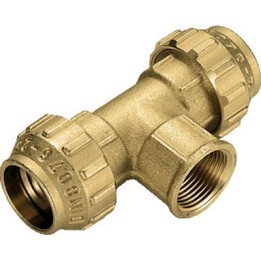 RACCORDO A TEE FEMMINA IN OTTONE TIEMME 2" x 63