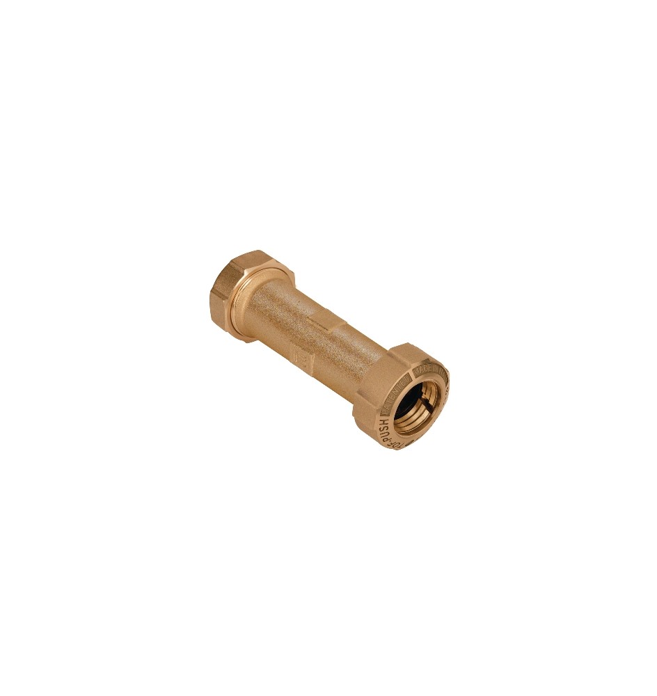 MONOGIUNTO DIRITTO PROLUNGATO PER PE/PE CON ANELLO OTTONE 25 x 25 Lungh. 125 mm