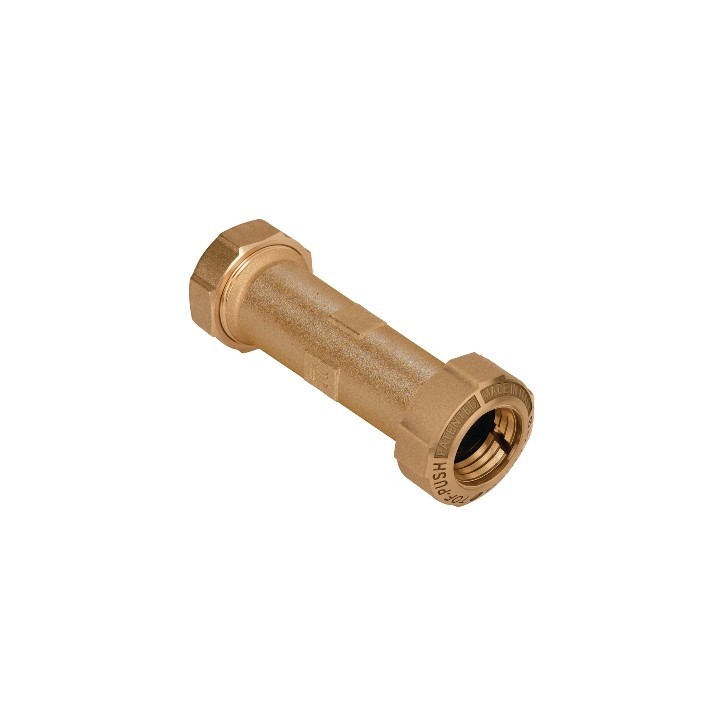 MONOGIUNTO DIRITTO PROLUNGATO PER PE/PE CON ANELLO OTTONE 25 x 25 Lungh. 125 mm
