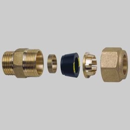NIPLES MASCHIO CON KIT DI TENUTA PER TUBO RAME - 1/2 x 12