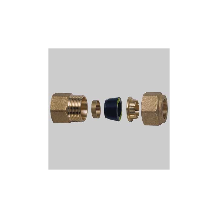 NIPLES FEMMINA CON KIT DI TENUTA PER TUBO RAME - 1/2 x 10