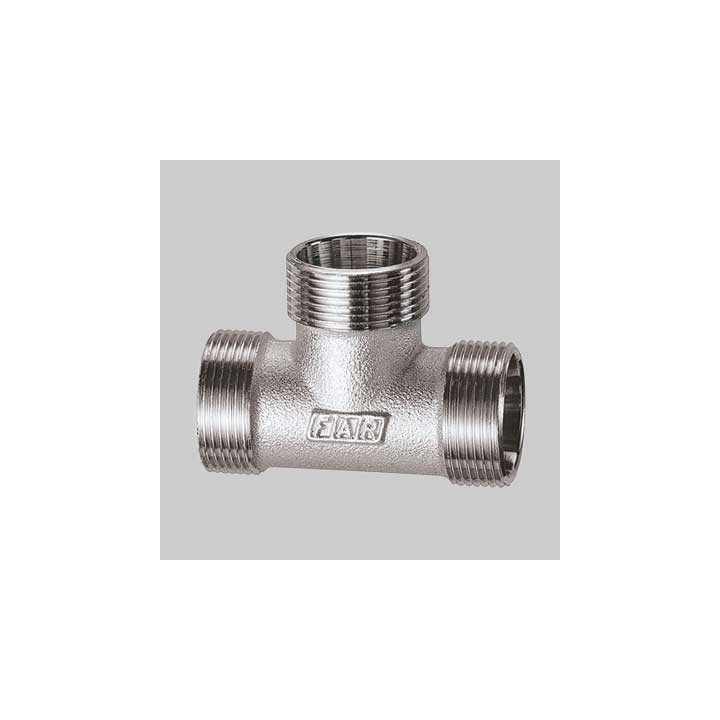 RACCORDO A TEE CON 3 MONOCONI CROMATO FAR - 24 x 19