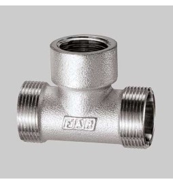 RACCORDO A TEE FEMMINA CON 2 MONOCONI CROMATO FAR - 3/4