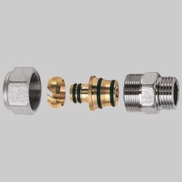 NIPLES MASCHIO CROMATO FAR COMPLETO - 1" x 32 x 3