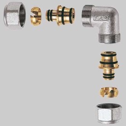 GOMITO DOPPIO CROMATO FAR COMPLETO - 1" x 26 x 3