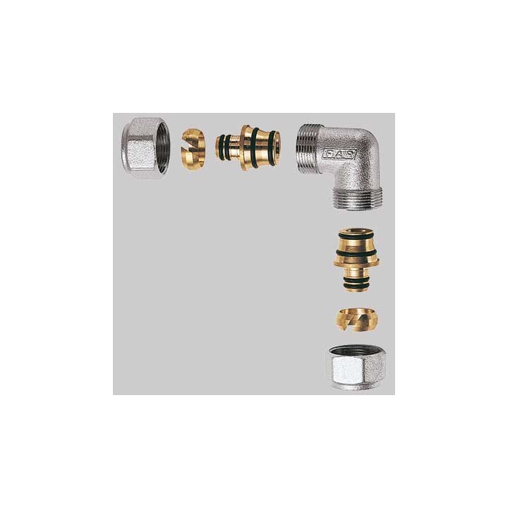 GOMITO DOPPIO CROMATO FAR COMPLETO - 1" x 26 x 3