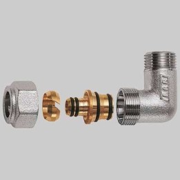 GOMITO MASCHIO CROMATO FAR COMPLETO - 3/4 x 26 x 3