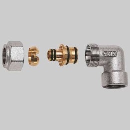 GOMITO FEMMINA CROMATO FAR COMPLETO - 1" x 32 x 3