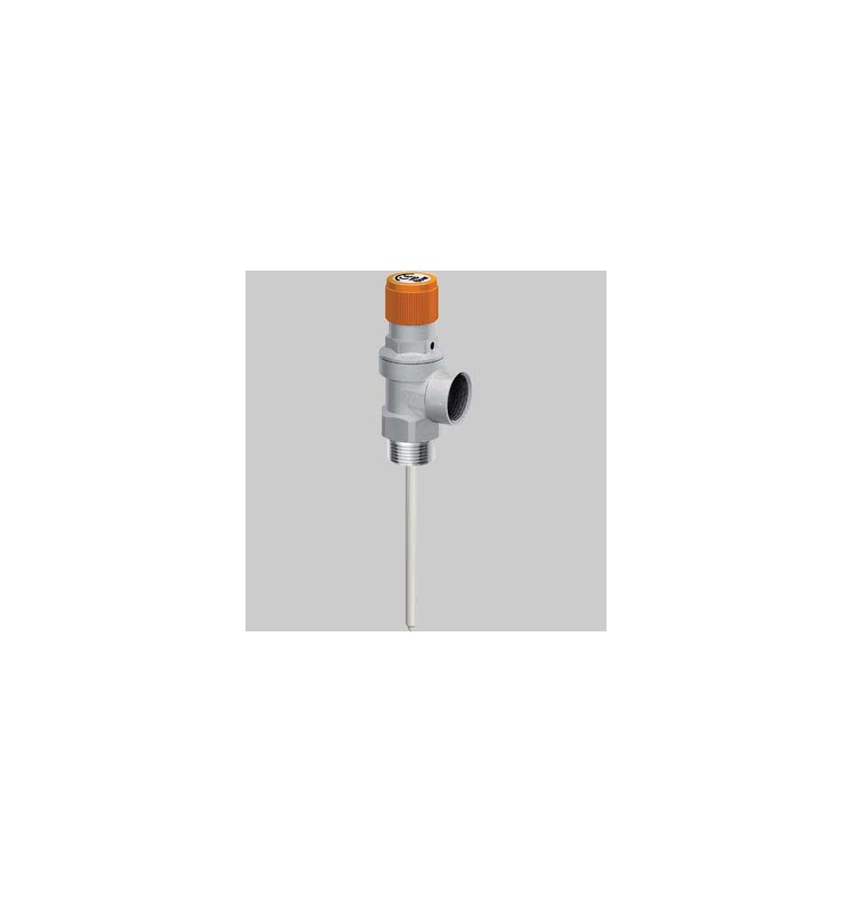 VALVOLA DI SICUREZZA COMBINATA PER IMPIANTI SOLARI - 6 BAR 3/4x 3/4