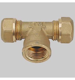 RACCORDO A TEE FEMMINA CON OGIVA P.T.E.F. - 12 X 1/2 x 12 - 1/2