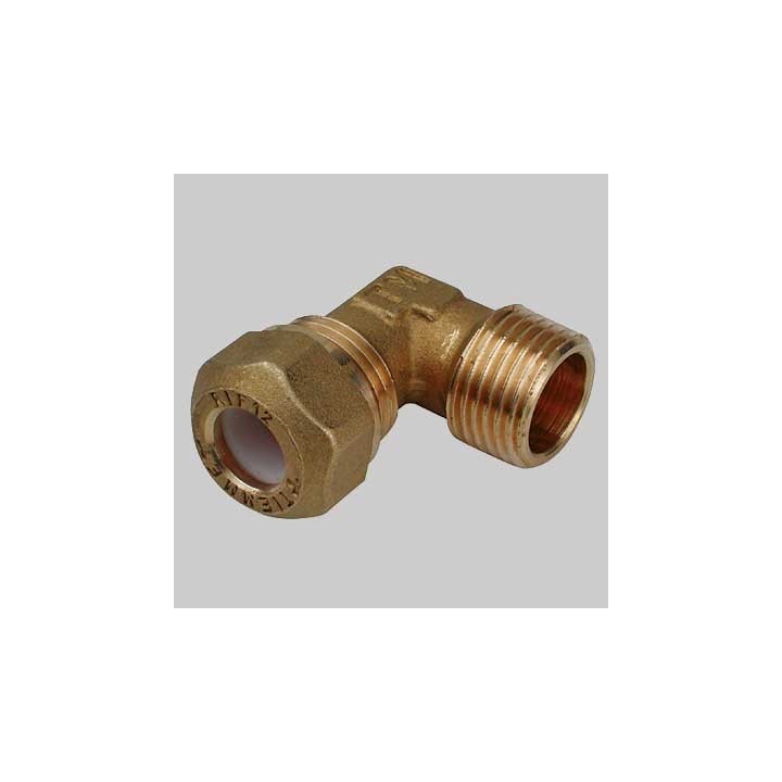 RACCORDO A GOMITO MASCHIO CON OGIVA P.T.E.F. - 12 - 1/2 x 1/2