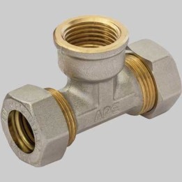 TEE FEMMINA O-RING - 22 x 3/4 x 22