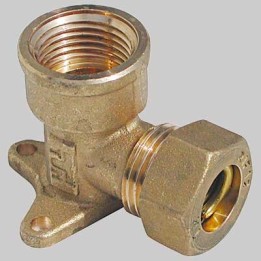 GOMITO CON FLANGIA 3 FORI O-RING TIEMME - 12 x 1/2