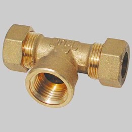 TEE FEMMINA O-RING TIEMME - 18 x 1/2 x 18