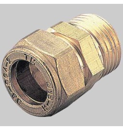 RACCORDO DRITTO MASCHIO CON OGIVA OTTONE - 22 x 1'