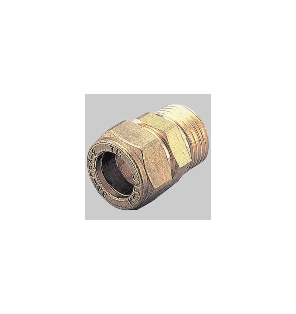 RACCORDO DRITTO MASCHIO CON OGIVA OTTONE - 22 x 1'