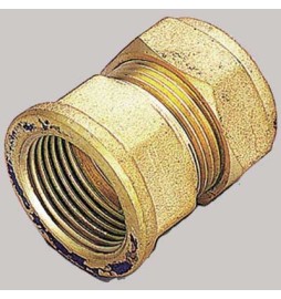 RACCORDO DRITTO FEMMINA CON OGIVA OTTONE - 12 x 1/2