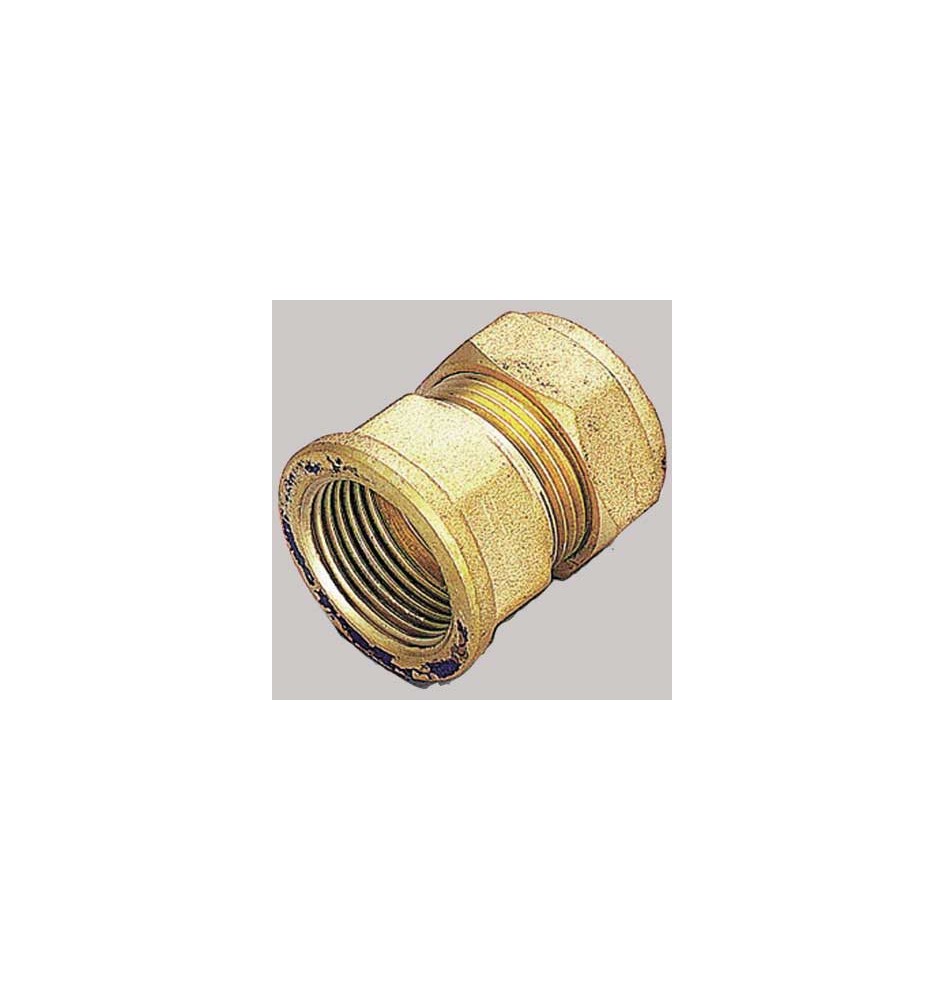 RACCORDO DRITTO FEMMINA CON OGIVA OTTONE - 16 x 1/2