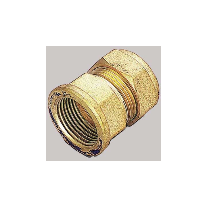 RACCORDO DRITTO FEMMINA CON OGIVA OTTONE - 16 x 1/2