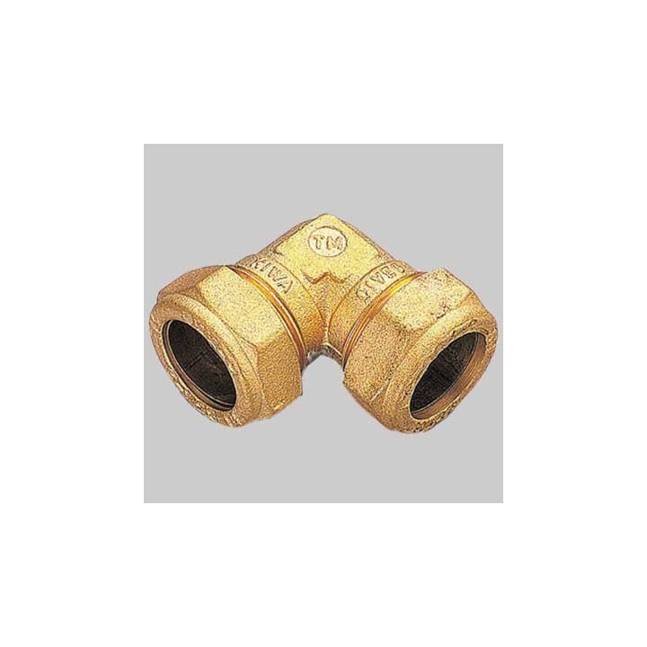 RACCORDO CURVO DOPPIO CON OGIVA OTTONE - 18 x 18