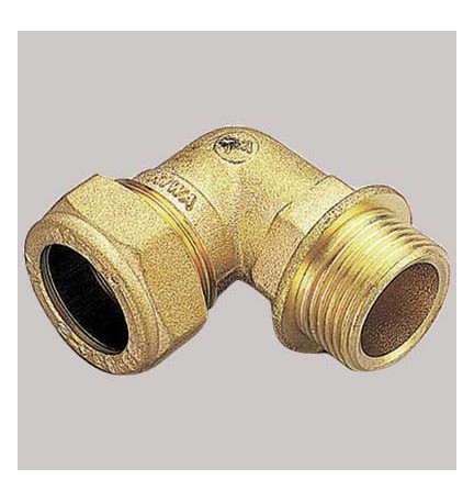 RACCORDO CURVO MASCHIO CON OGIVA OTTONE - 12 x 1/2