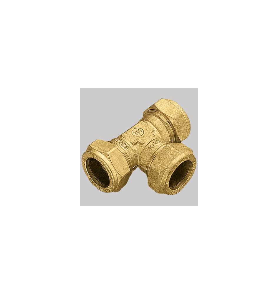 RACCORDO A TEE 3 DADI CON OGIVA OTTONE - 18 x 18 x 18