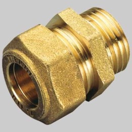 RACCORDO DIRITTO MASCHIO CON O-RING GIALLO - 14 x 1/2