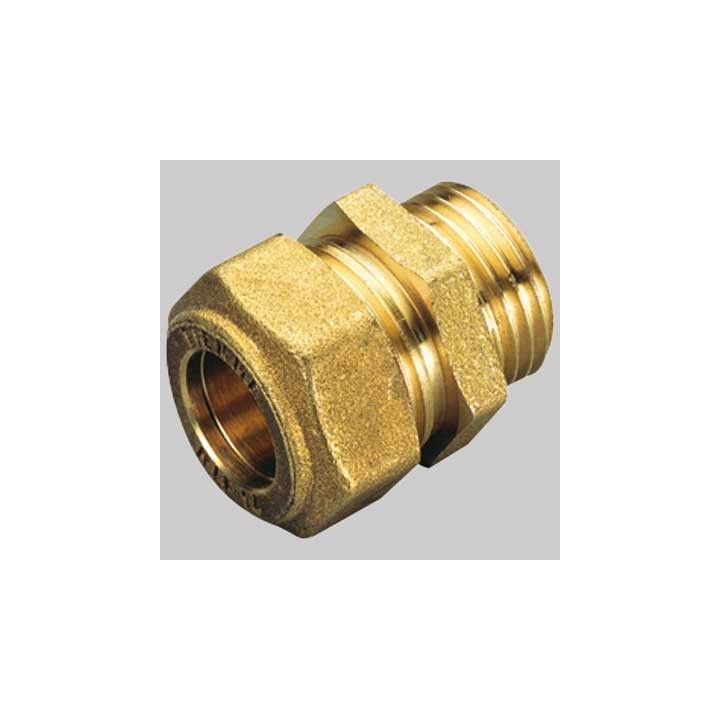 RACCORDO DIRITTO MASCHIO CON O-RING GIALLO - 16 x 3/4