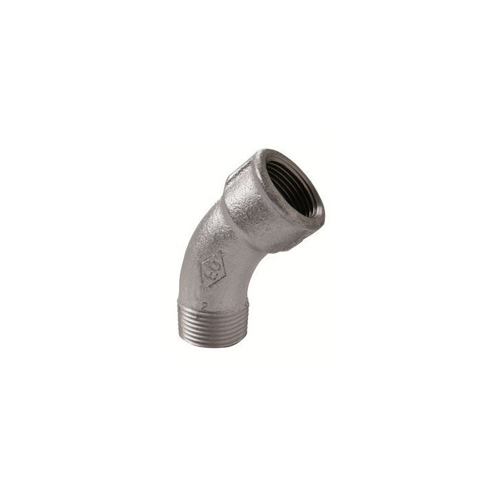 CURVA LUNGA MF 45° ZINCATA 1"1/2