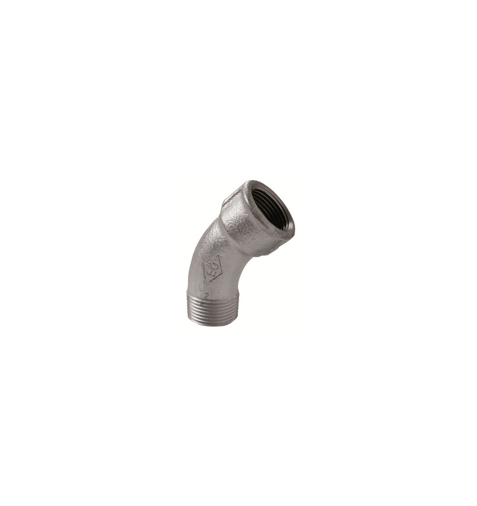 CURVA LUNGA MF 45° ZINCATA 1/2 -CONF