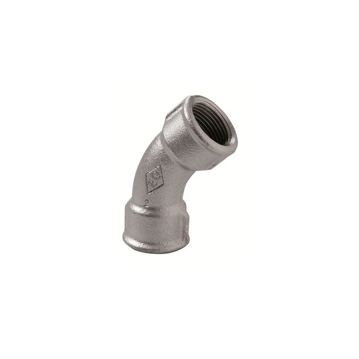 CURVA LUNGA FF 45° ZINCATA 1"
