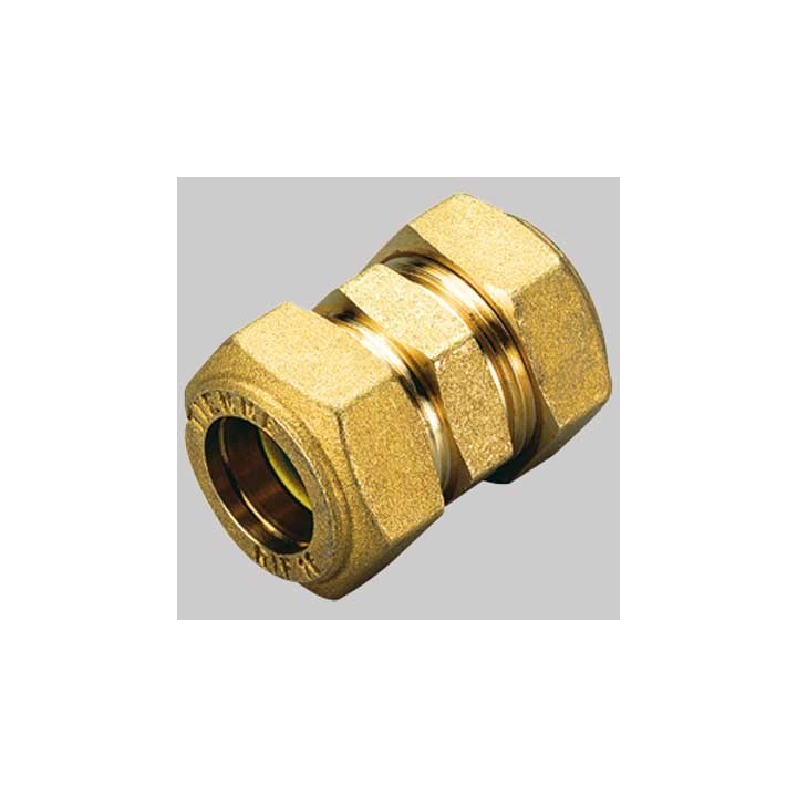 RACCORDO DIRITTO DOPPIO O-RING GIALLO - 22 x 22