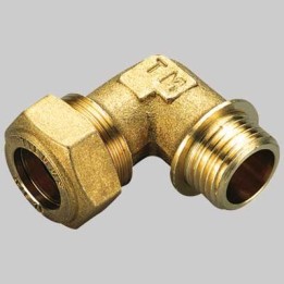 RACCORDO CURVO MASCHIO CON O-RING GIALLO - 14 x 3/4
